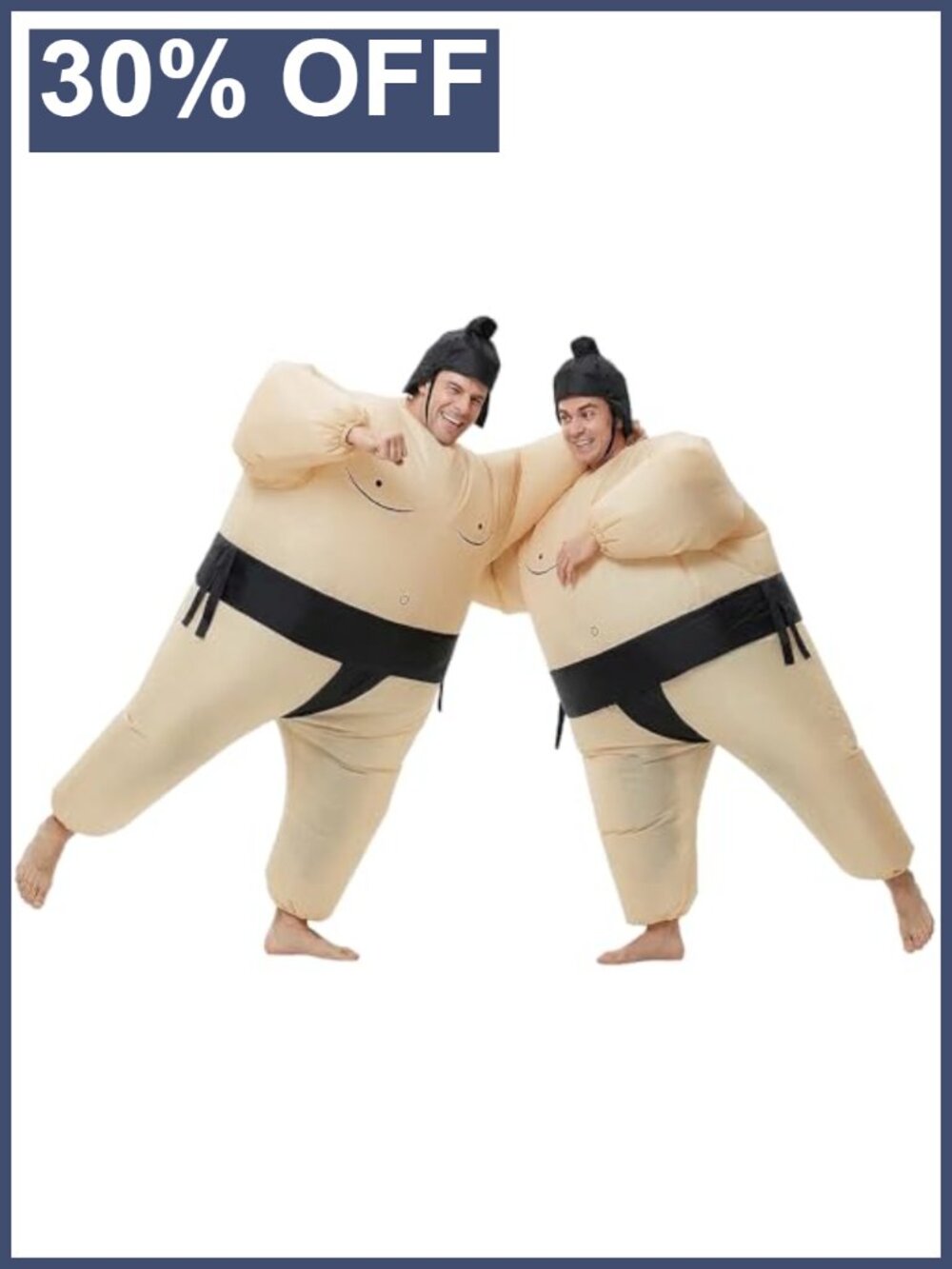 2 Pack Inflatable Sumo Wrestling Costumes Adult Blow Up Halloween Suits